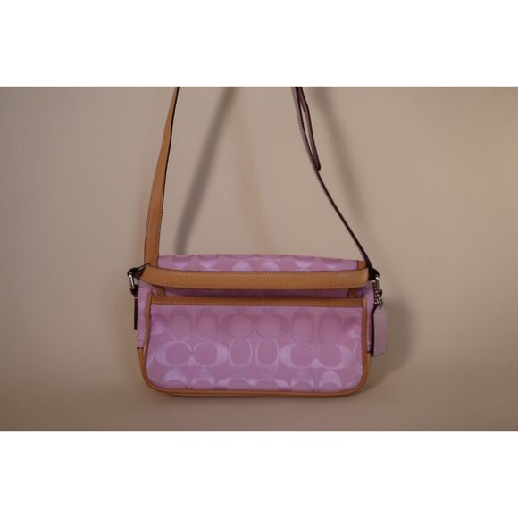 Coach Mini Field Bag in Pink Signature Jacquard - Picture 6 of 9
